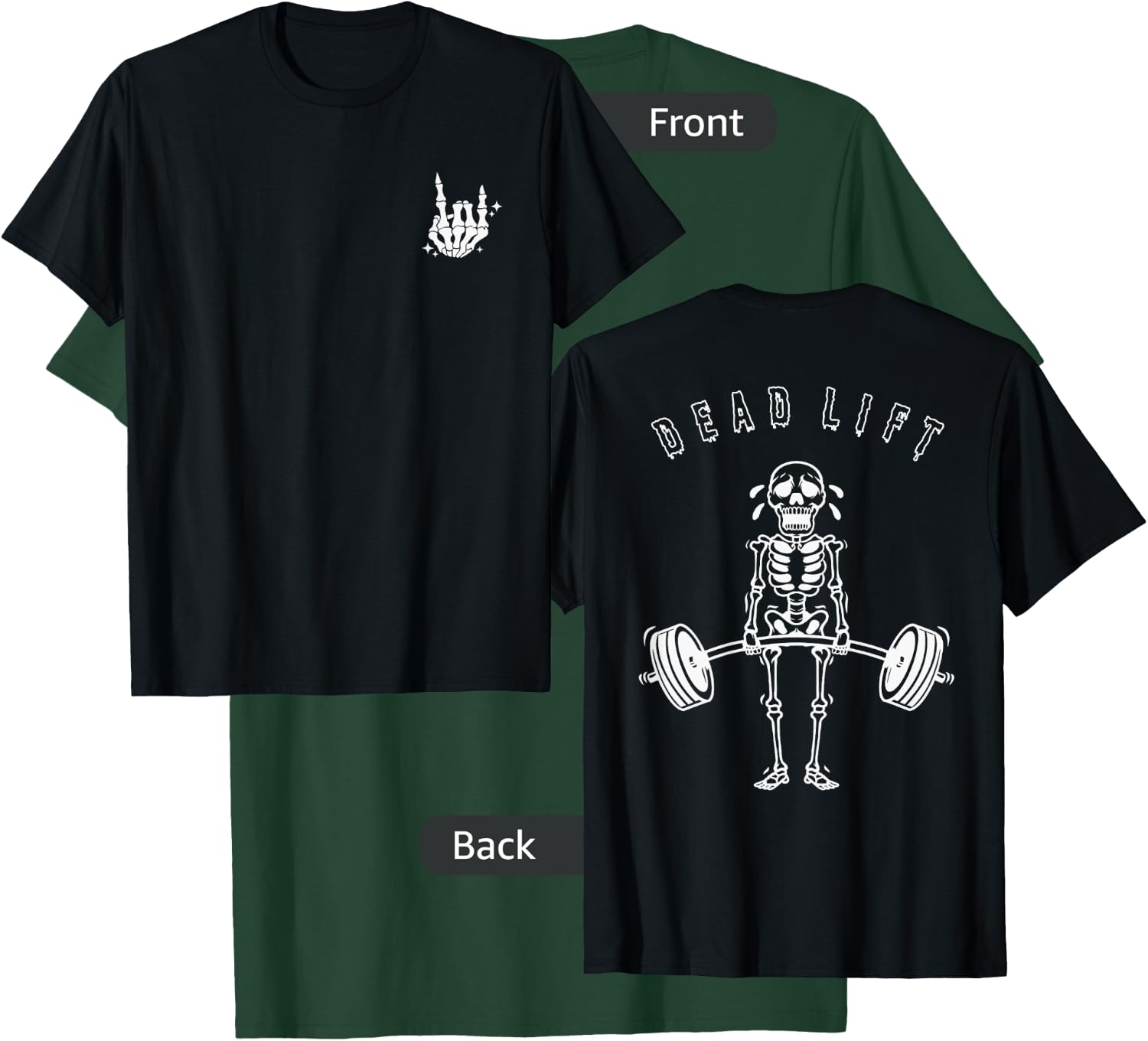 TheGodsEnvyUs Men's Halloween Skeleton Graphic Gym , Black, Small T-Shirt - T-Shirt | Forest