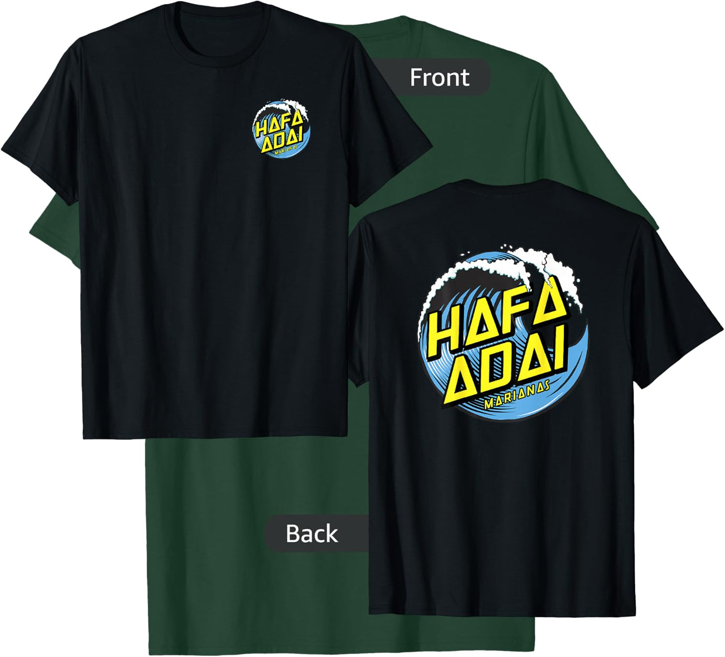 Vintage Wave Hafa Adai Marianas - CNMI T-Shirt - T-Shirt | Forest