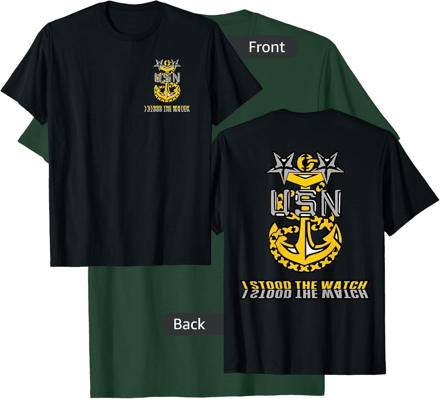 Navy MCPO - I Stood the Watch T-Shirt - T-Shirt | Forest
