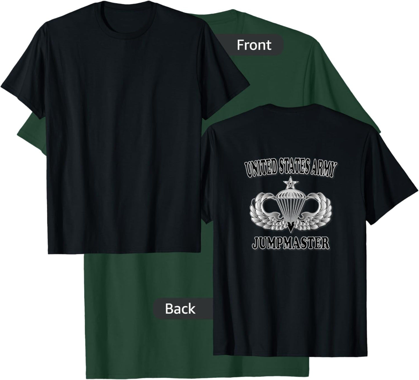Jumpmaster- Senior Wings (Back Design) T-Shirt - T-Shirt | Forest
