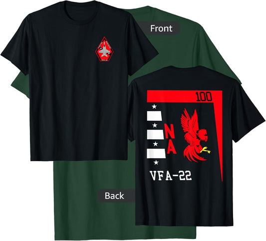 Strike Fighter Squadron VFA-22 FIGHTING REDCOCKS F-18 T-Shirt - T-Shirt | Forest