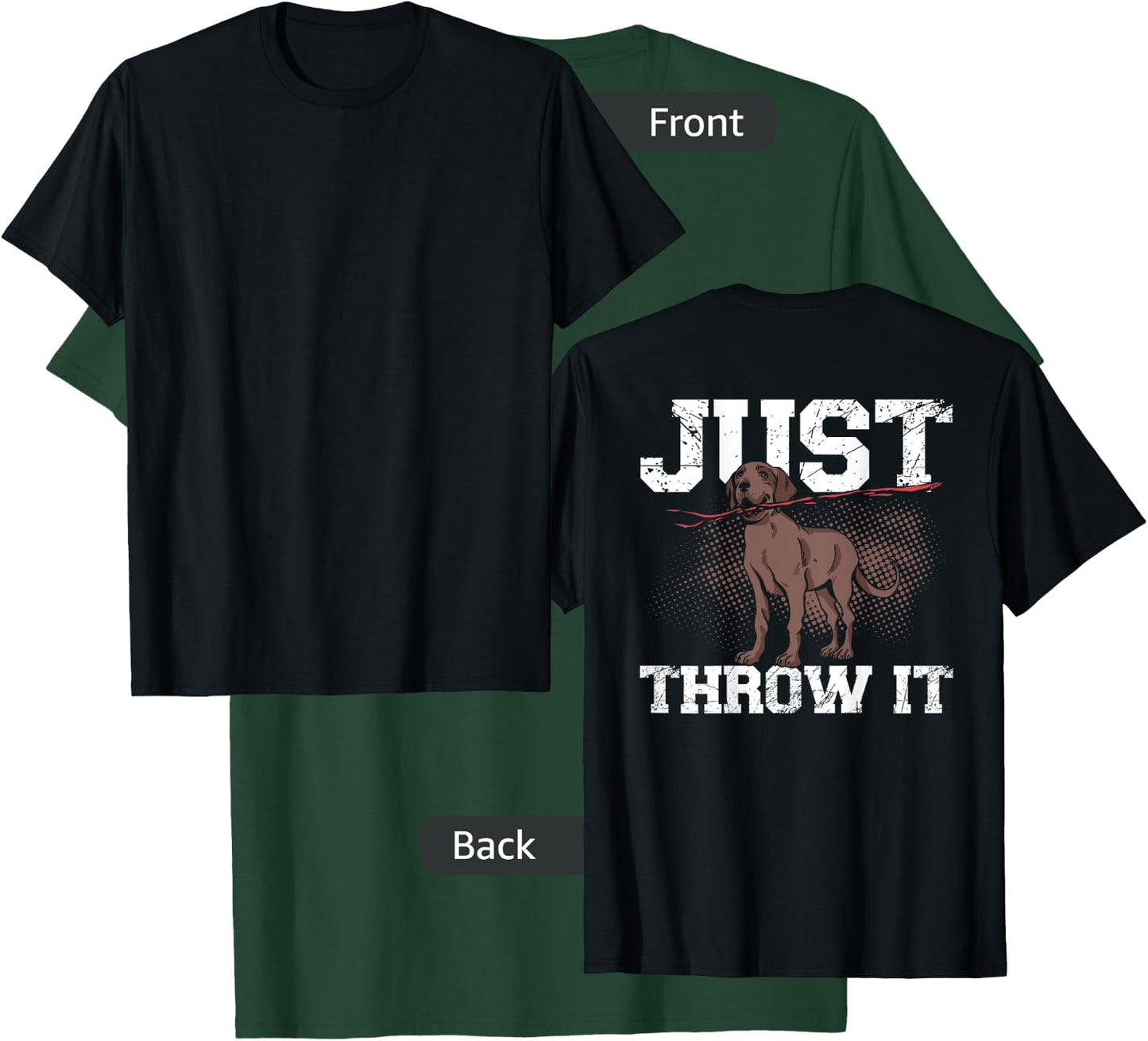 Just Throw It Backprint T-Shirt - T-Shirt | Forest