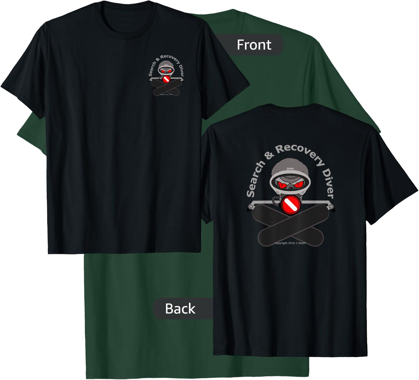 Search and Recovery Diver T-Shirt - T-Shirt | Forest