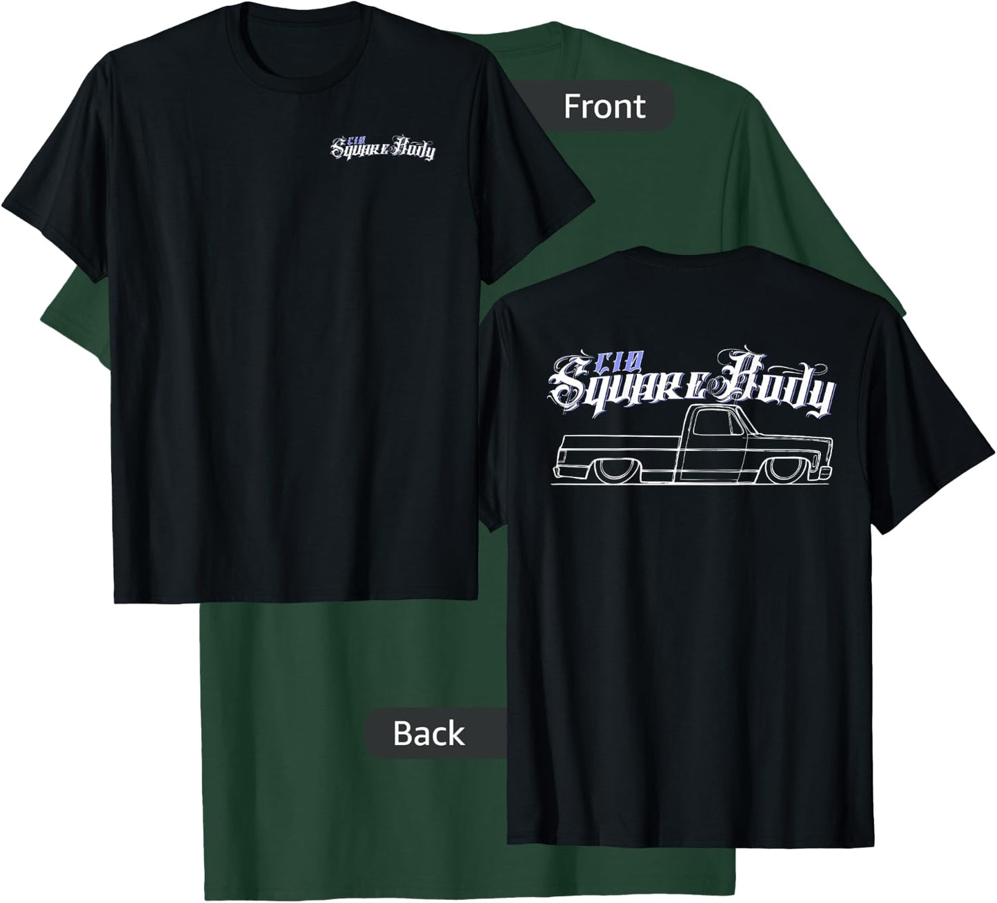 Squarebody C10 Classic truck Squarebody Nation Truck T-Shirt - T-Shirt | Forest