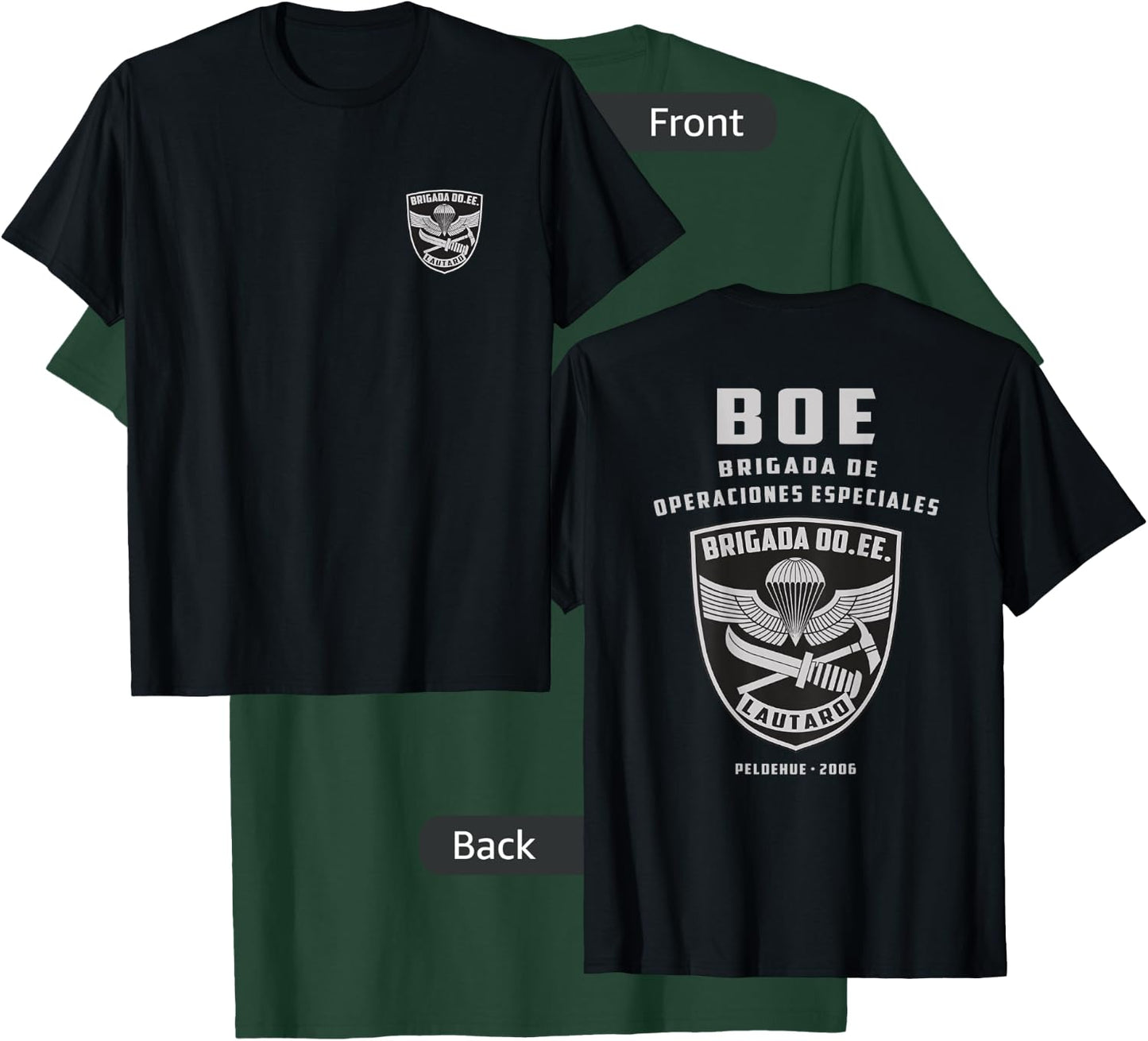Chilean Army Special Force Lautaro Brigade Chile Military T-Shirt - T-Shirt | Forest