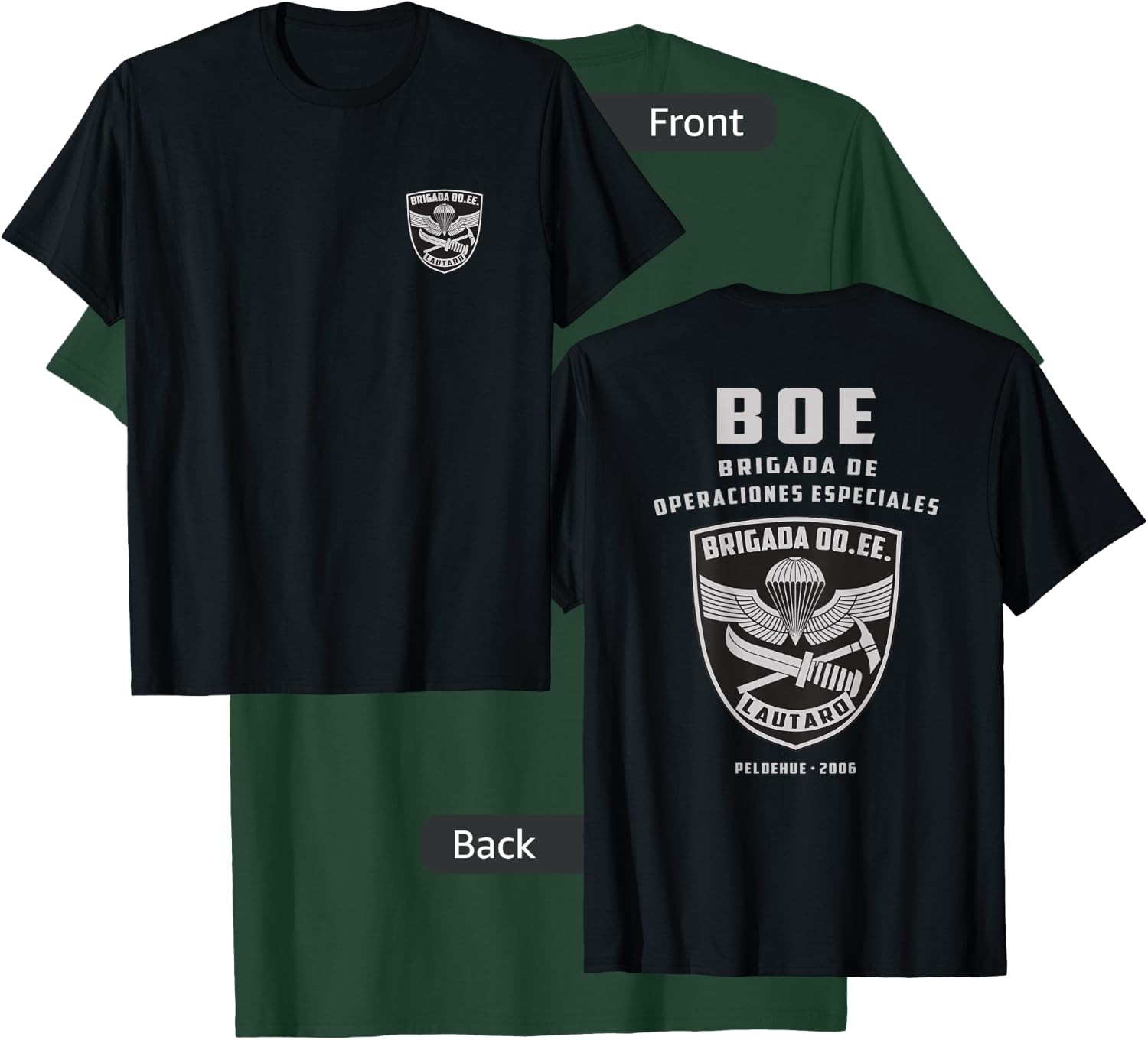 Chilean Army Special Force Lautaro Brigade Chile Military T-Shirt - T-Shirt | Forest