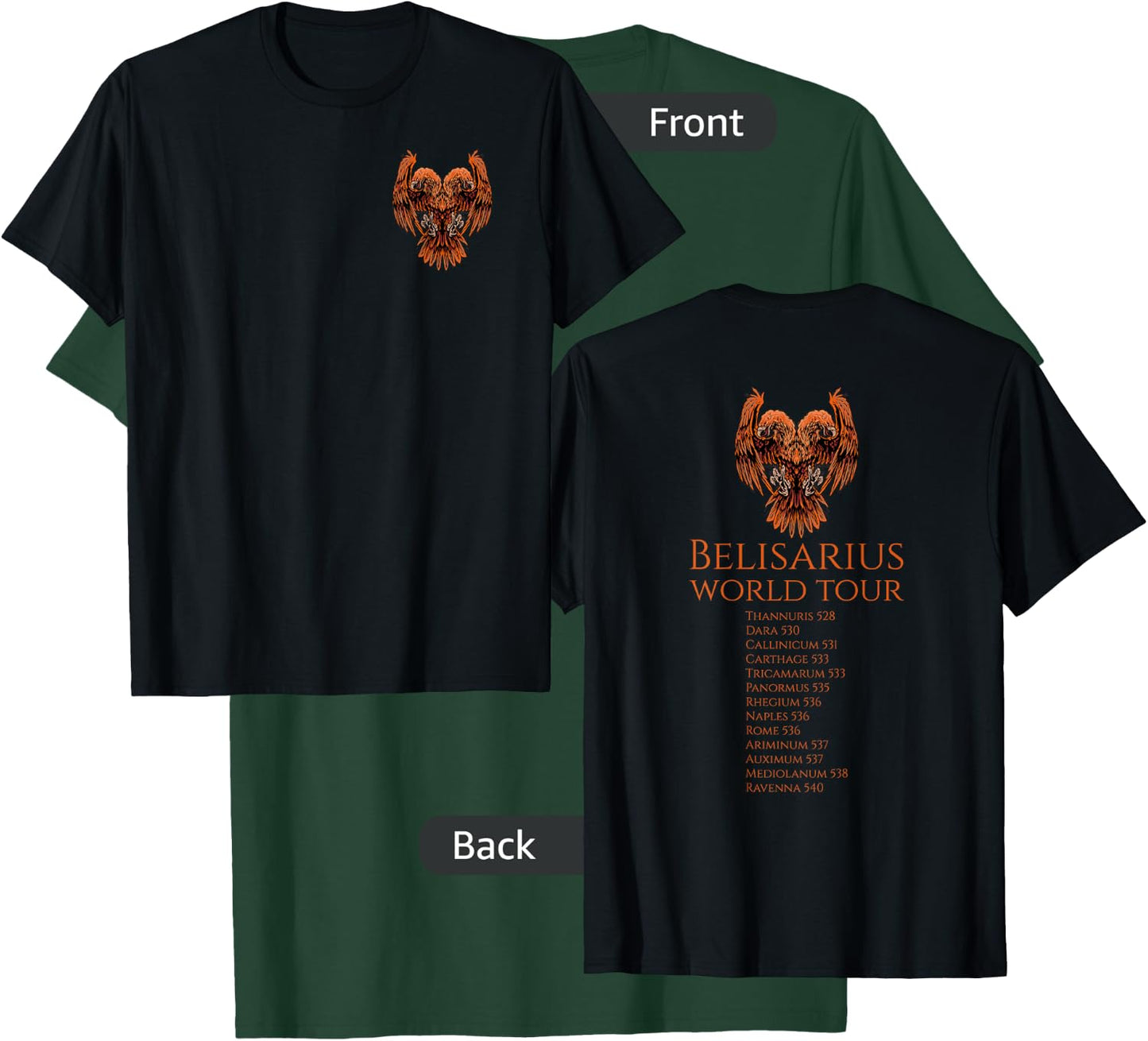 Byzantine History - Belisarius World Tour - Eastern Rome T-Shirt - T-Shirt | Forest