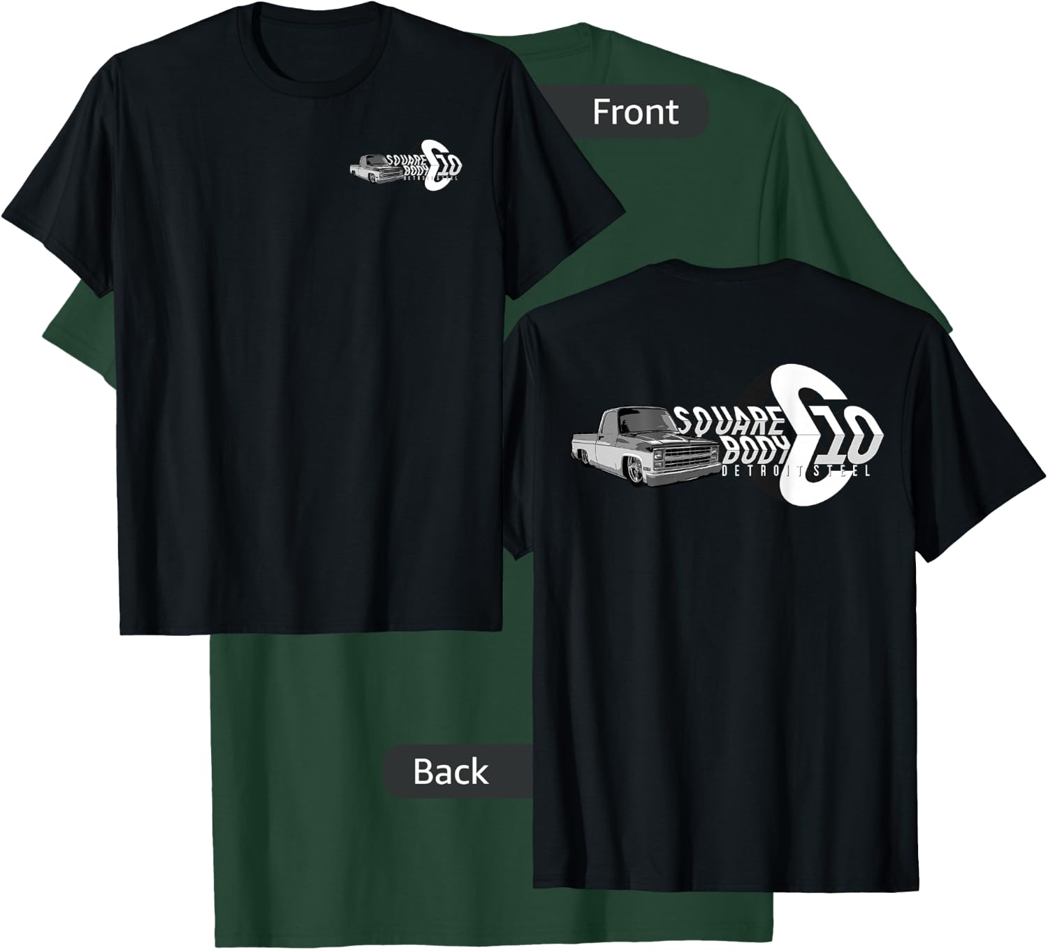 Squarebody Classic Square body C10 Detroit Steel T-Shirt - T-Shirt | Forest