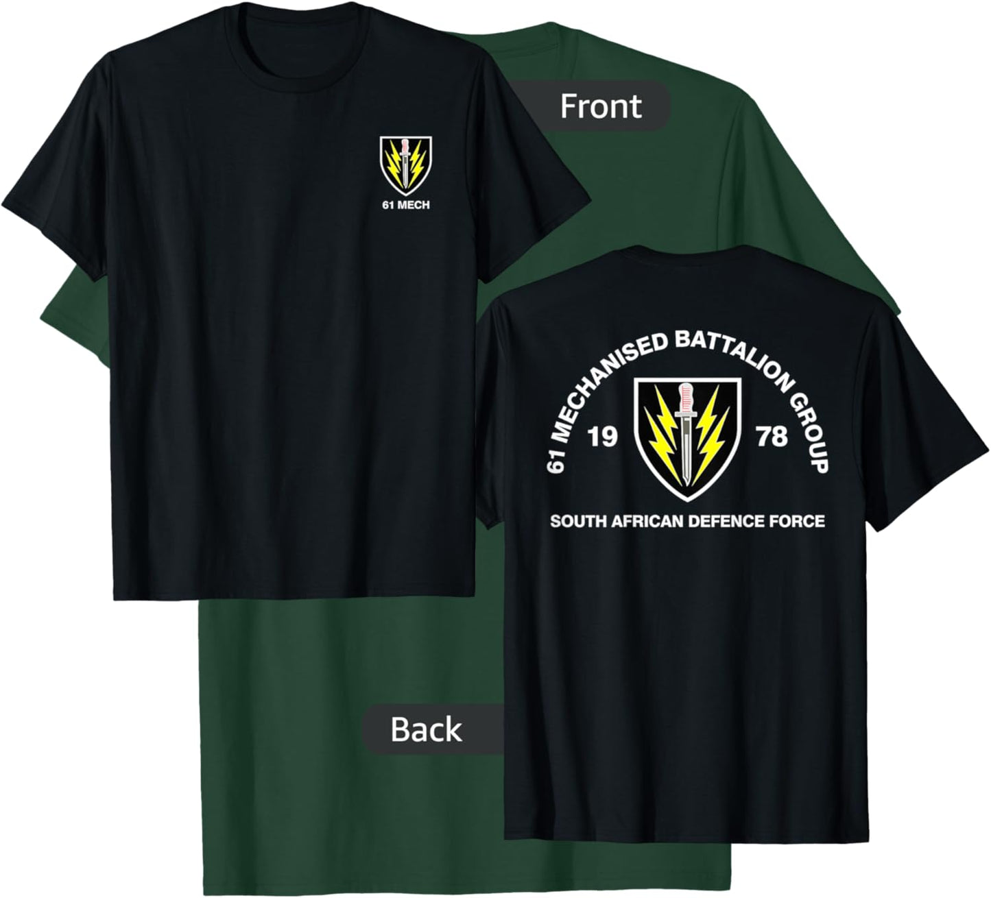 61 Mech Battalion South African Army Military T-Shirt - T-Shirt | Forest