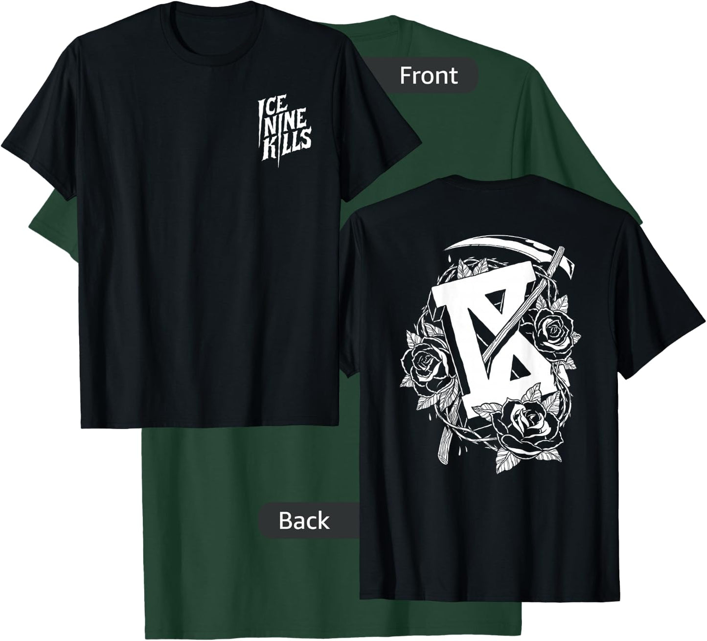 Ice Nine Kills Official Adult Floral , Black, Small T-Shirt - T-Shirt | Forest
