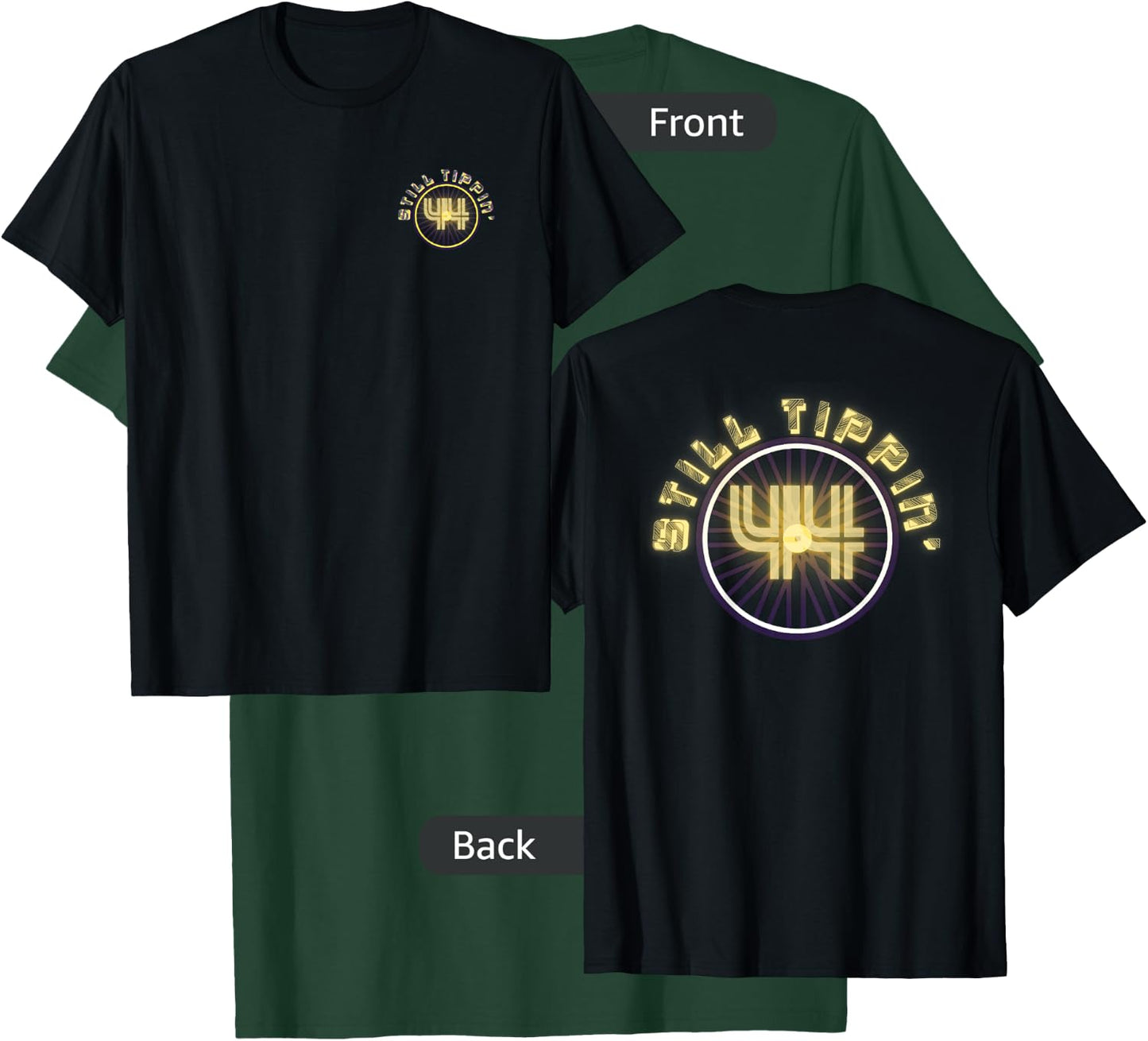 Still Tippin - 44's - Chrome Gold Plated Rims T-Shirt - T-Shirt | Forest