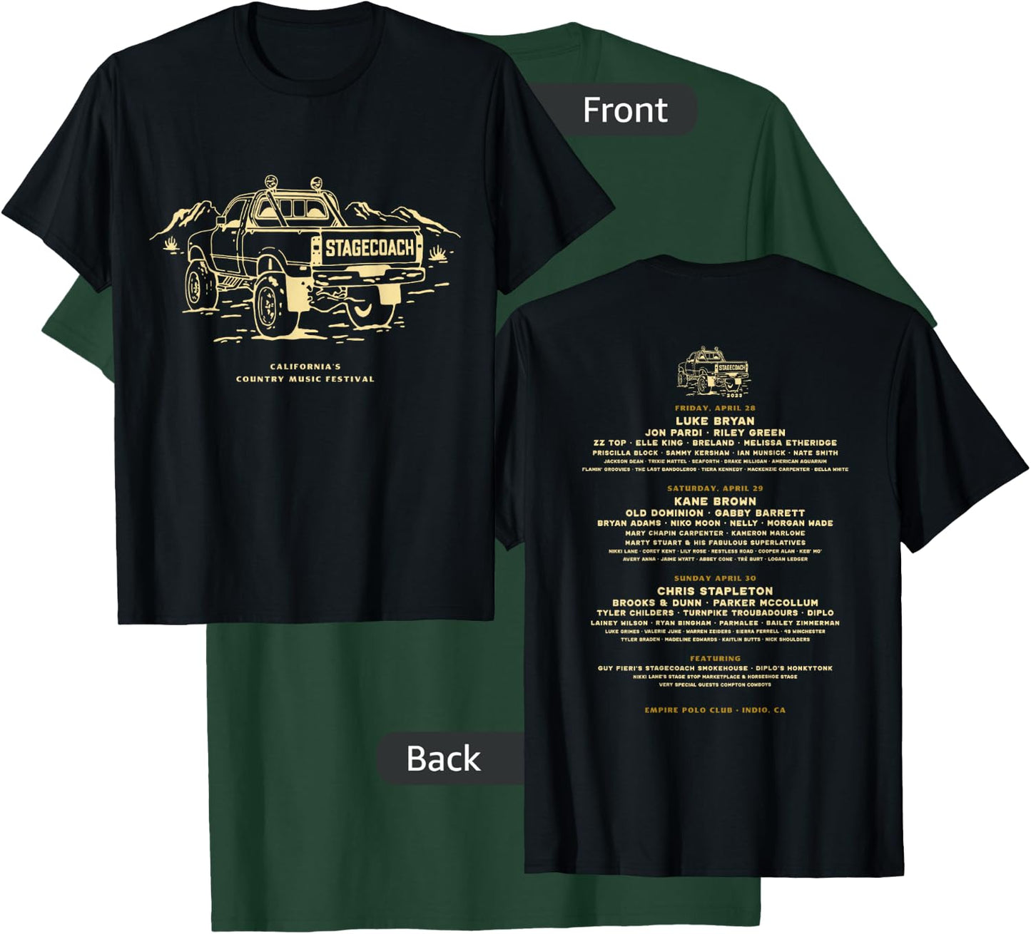 Official Stagecoach Truck Lineup T-Shirt - T-Shirt | Forest