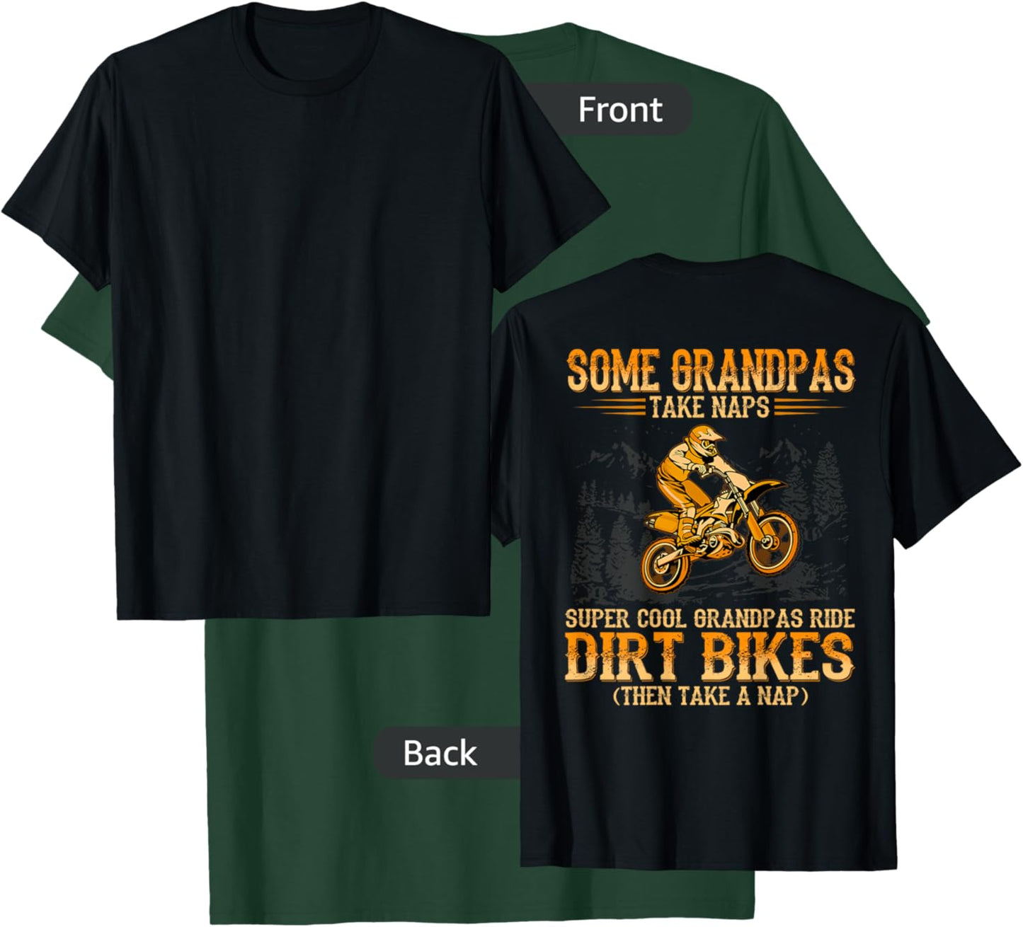 Some Grandpas take naps supper cool Grandpas ride Dirt Bikes T-Shirt - T-Shirt | Forest