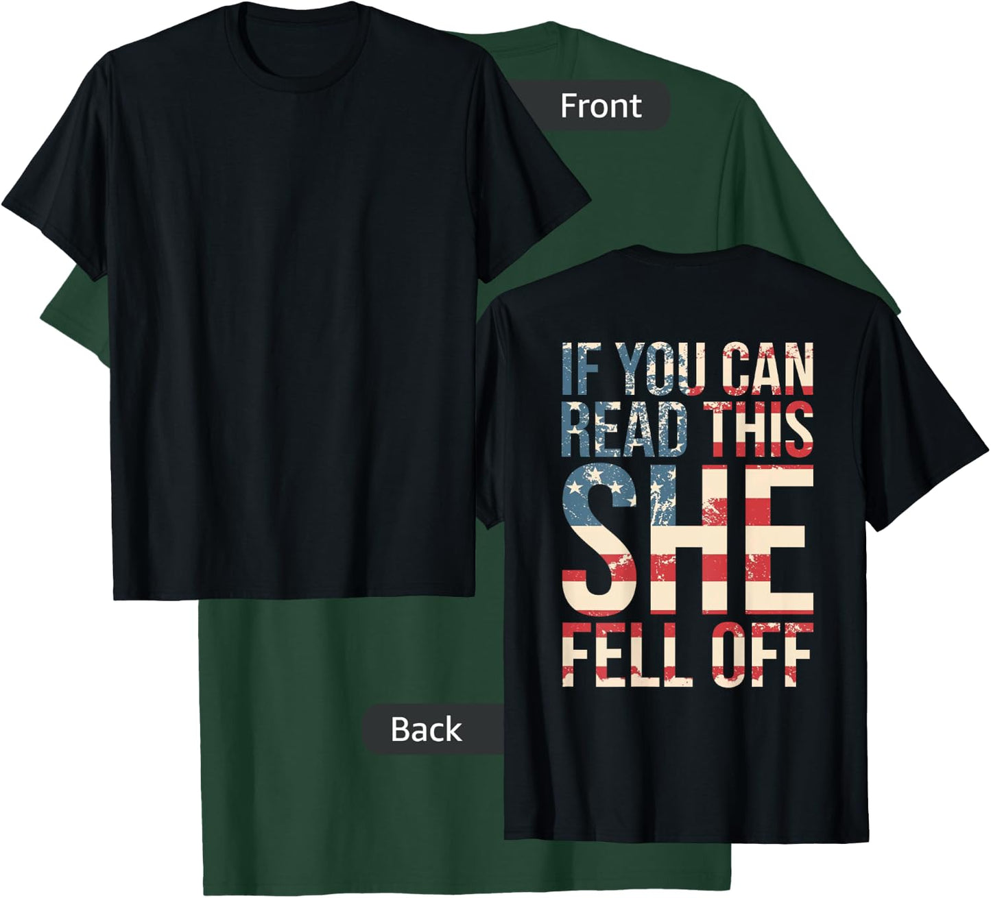 Funny If You Can Read This She Fell Off Biker Motorcycle T-Shirt - T-Shirt | Forest