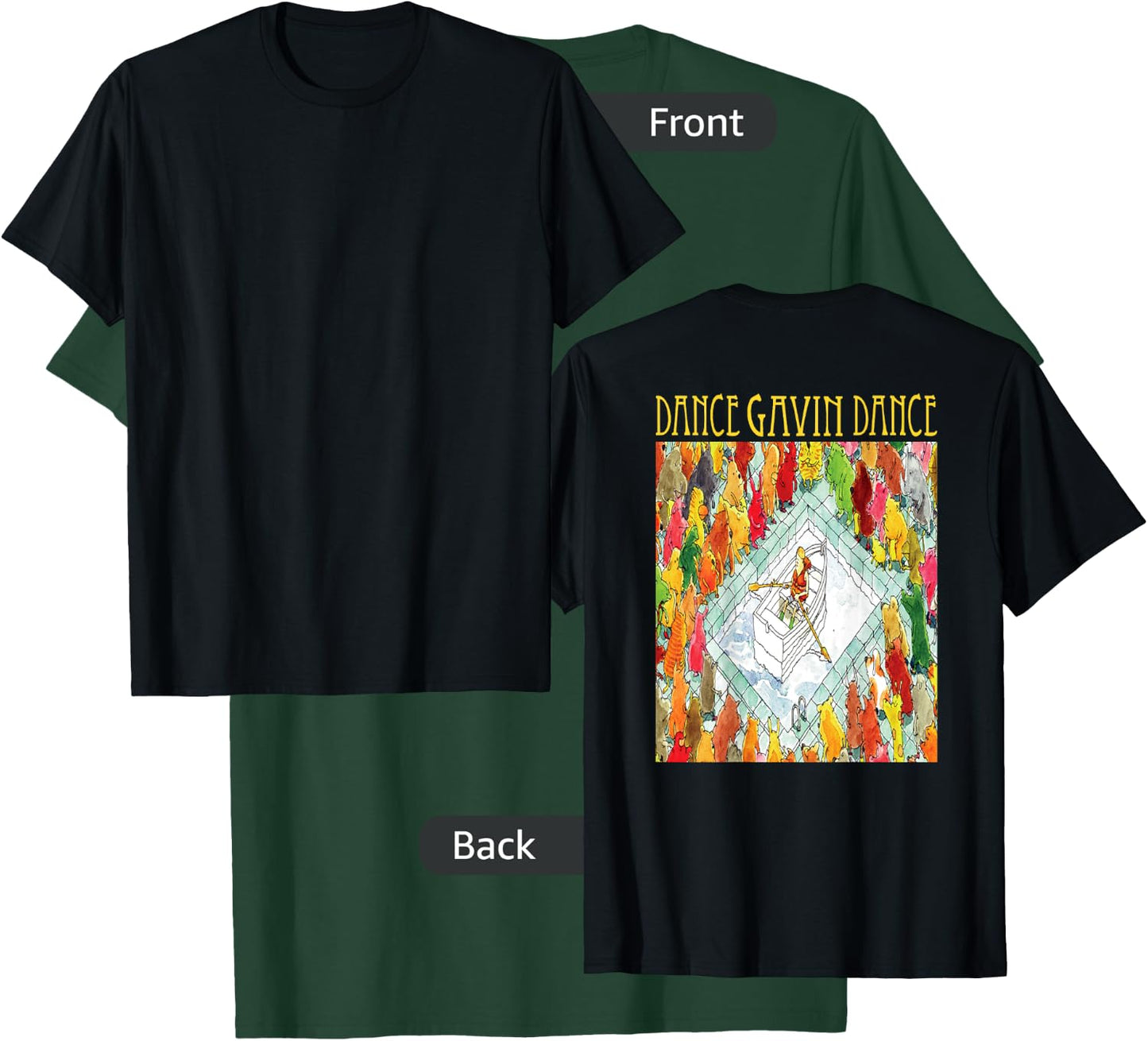 Dance Gavin Dance merch - Dance Gavin Dance - DESIGN ON BACK T-Shirt - T-Shirt | Forest