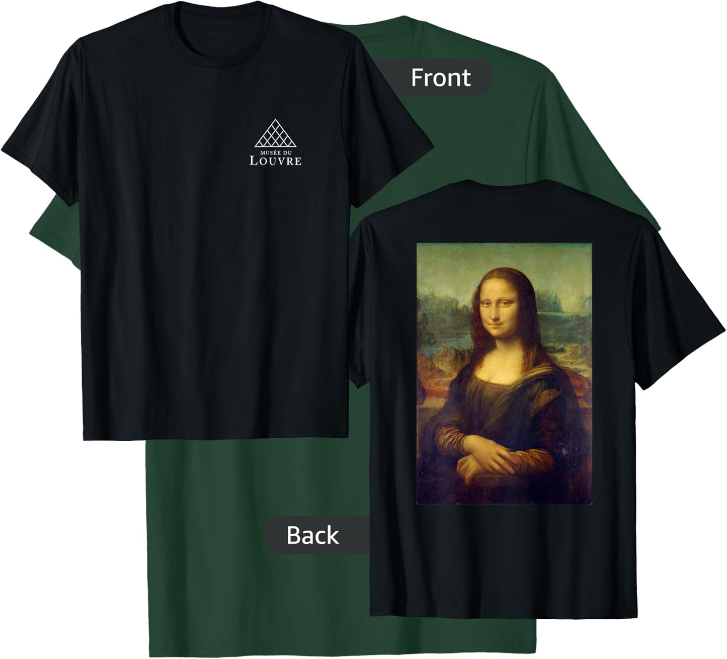 Utopia Sport Louvre Museum Paris France Mona Lisa , Black, Small, -Adults, -Kids, Women, Short Sleeve, Classic Fit, Cotton 60%, Polyester 40% T-Shirt - T-Shirt | Forest