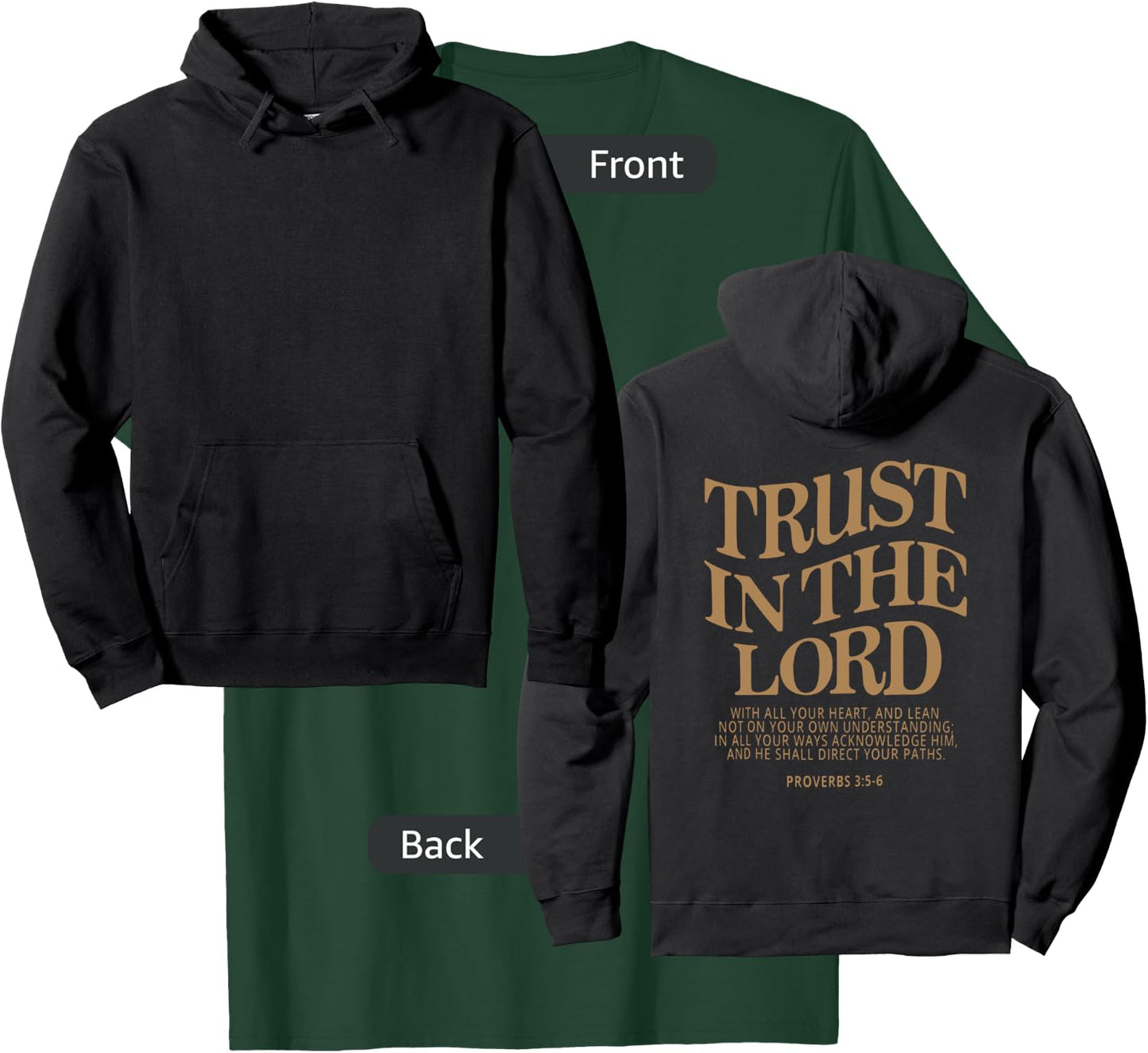 Trust In The Lord, Christian Religious Faith Jesus T-Shirt - T-Shirt | Forest