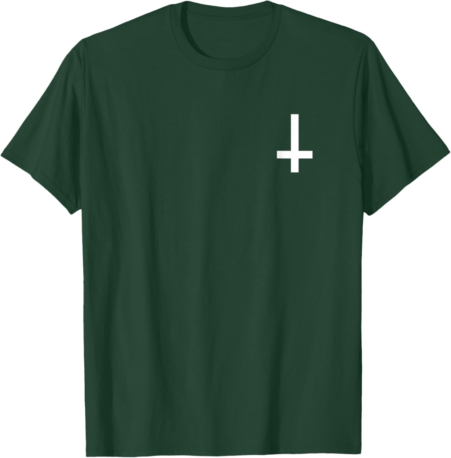 Inverted Cross Upside Down Satan Antichrist Atheist T-Shirt - T-Shirt | Forest