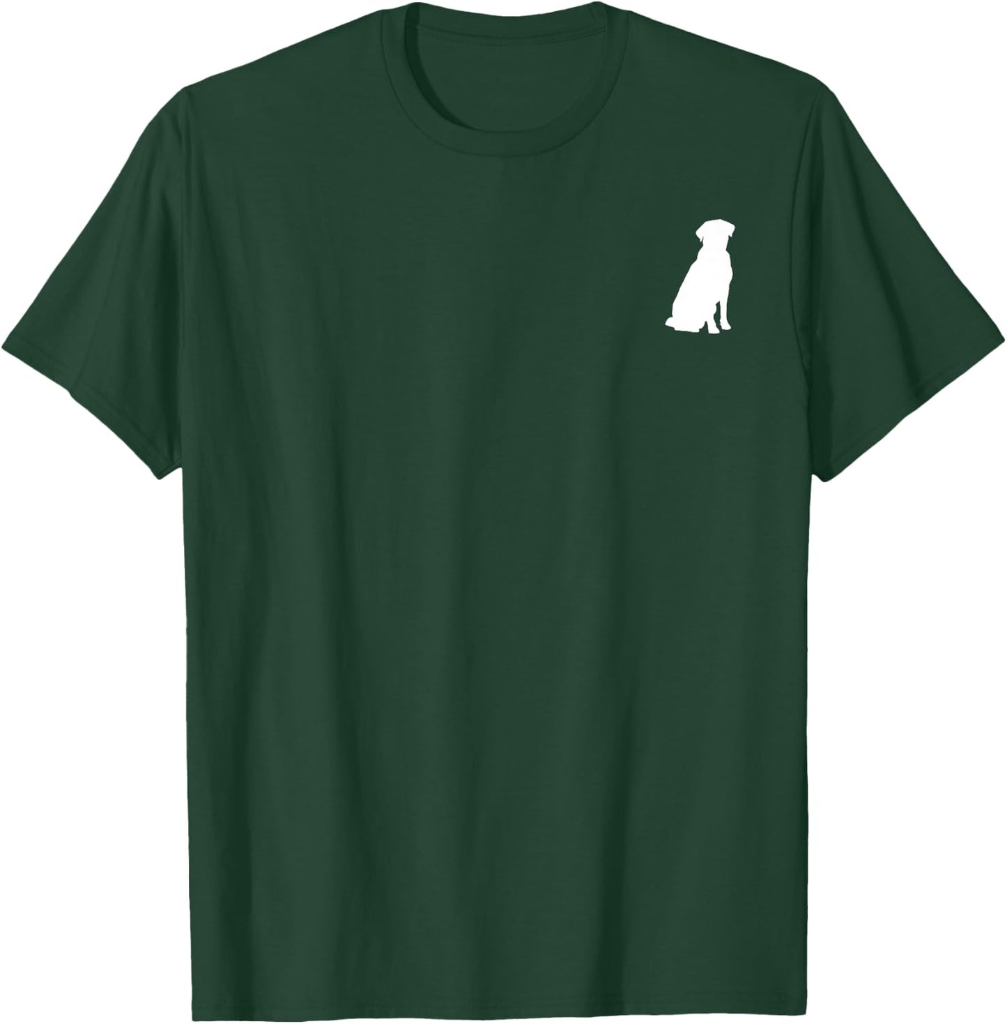 Dog Shirt - Silhouette On Pocket Area - Labrador Retriever T-Shirt - T-Shirt | Forest