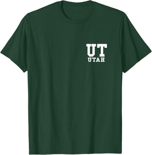Utah - UT - Minimalistic Pocket Design - Classic T-Shirt - T-Shirt | Forest