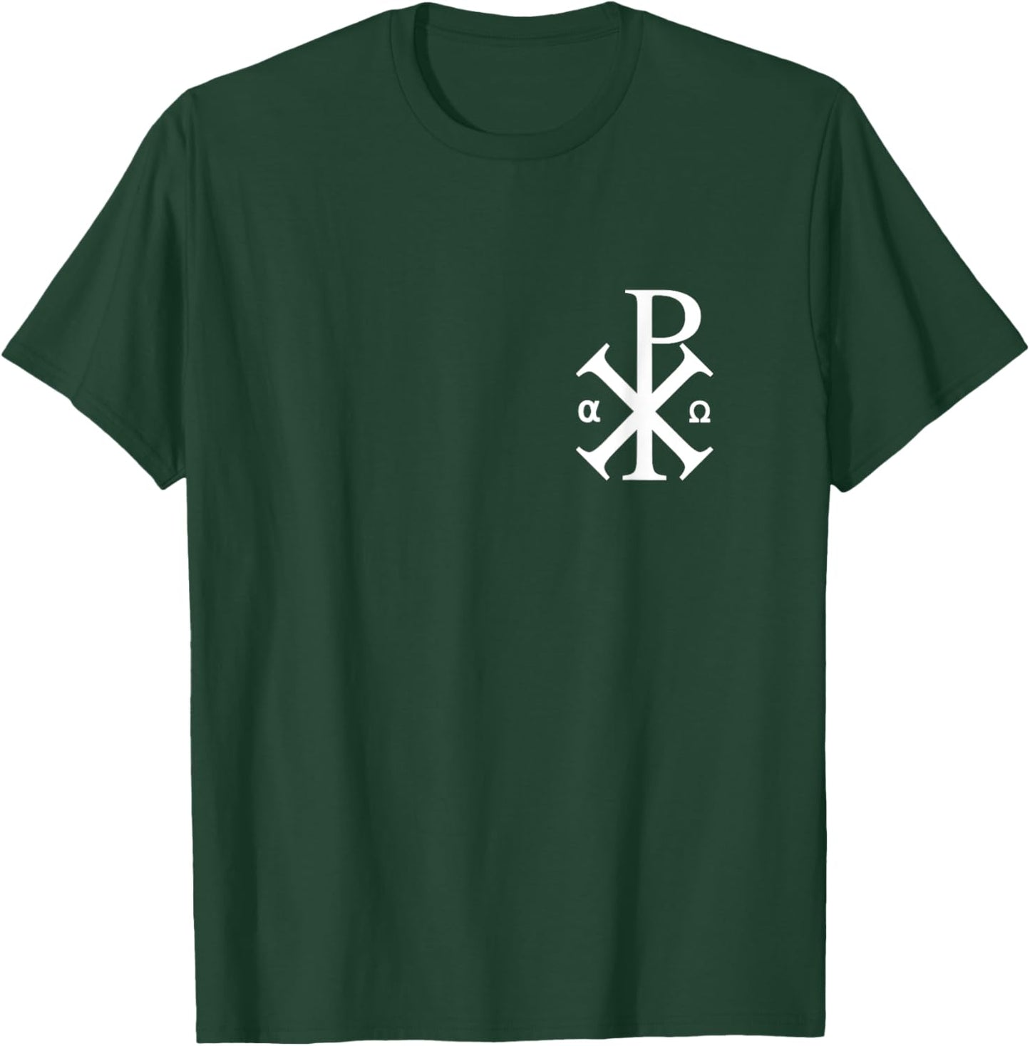 Chi Rho Symbol Motif Jesus Constantine Cross Christian T-Shirt - T-Shirt | Forest