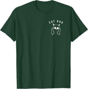 Cat Dad Giving Middle Finger Funny Cat Illustration Women T-Shirt - T-Shirt | Forest