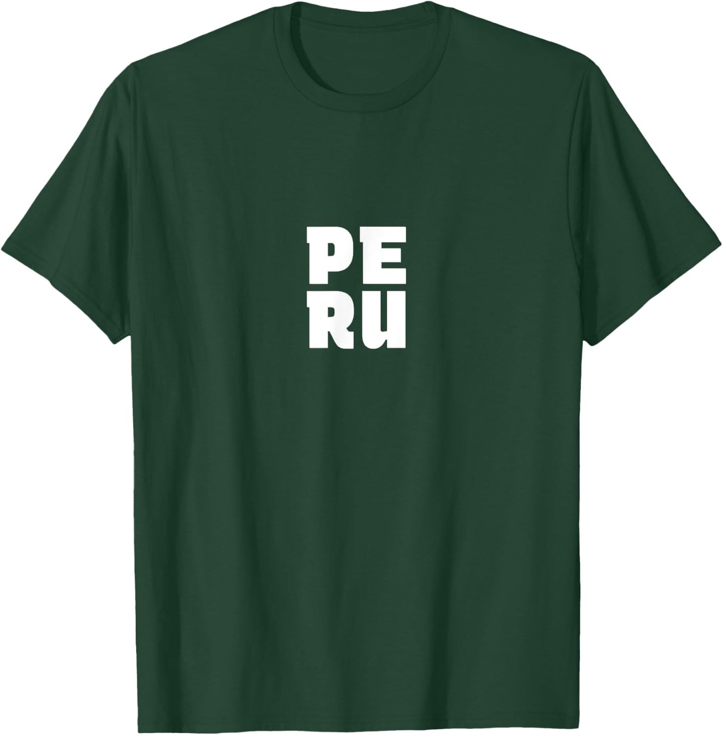 Peru Souvenir - Peruvian Pride Letter Box Word Art T-Shirt - T-Shirt | Forest