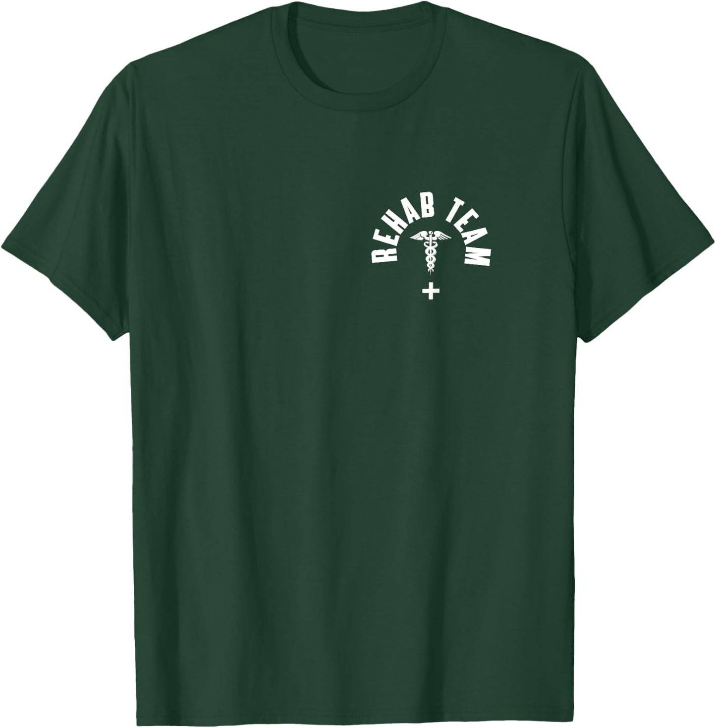 Rehab Team Pocket Outfit Physical Therapy Month T-Shirt - T-Shirt | Forest