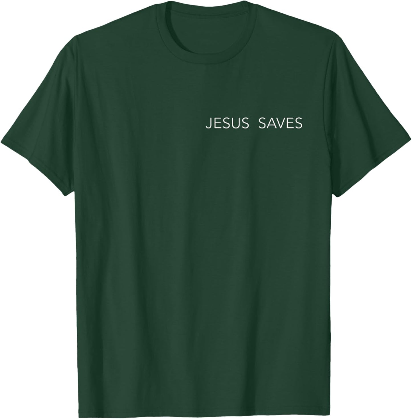 Jesus Saves Minimalist Christian T-Shirt - T-Shirt | Forest