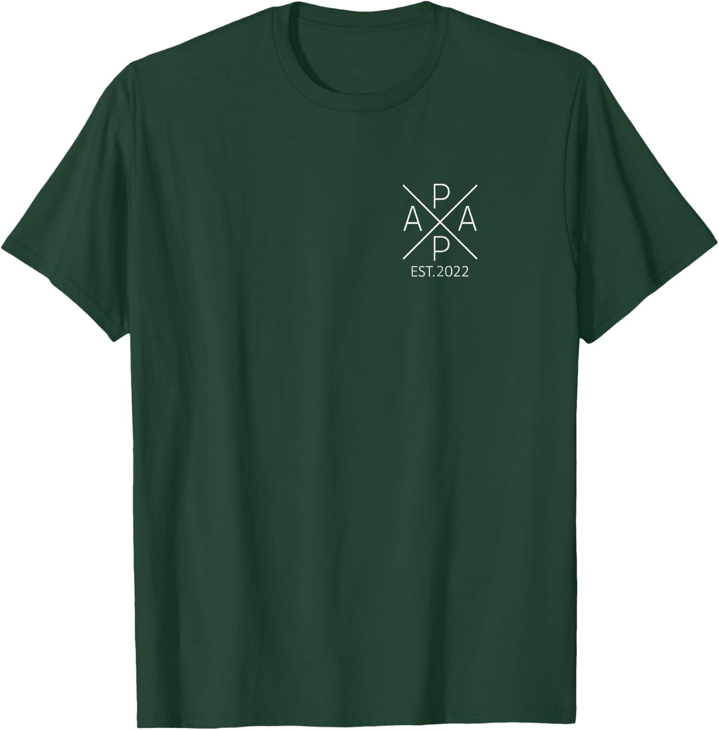 Proud Papa Est. 2022 Father 2022 promoted to Papa 2022 T-Shirt - T-Shirt | Forest
