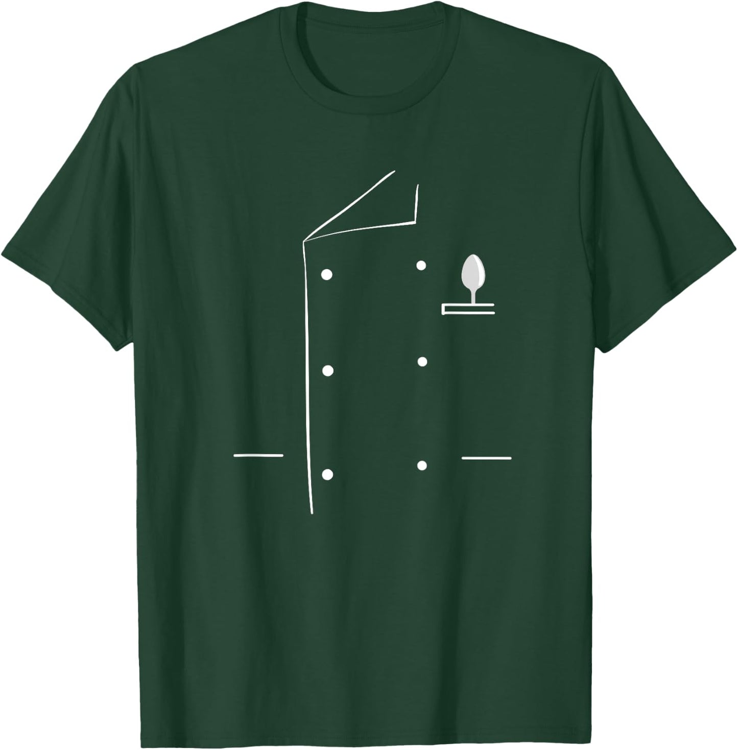 Chef Coat Uniform Jacket Culinary Cooking Lovers Cook Chief T-Shirt - T-Shirt | Forest
