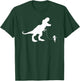 Funny TRex Pet Dinosaur Meme | Girl Walking TREX on a Leash T-Shirt - T-Shirt | Forest