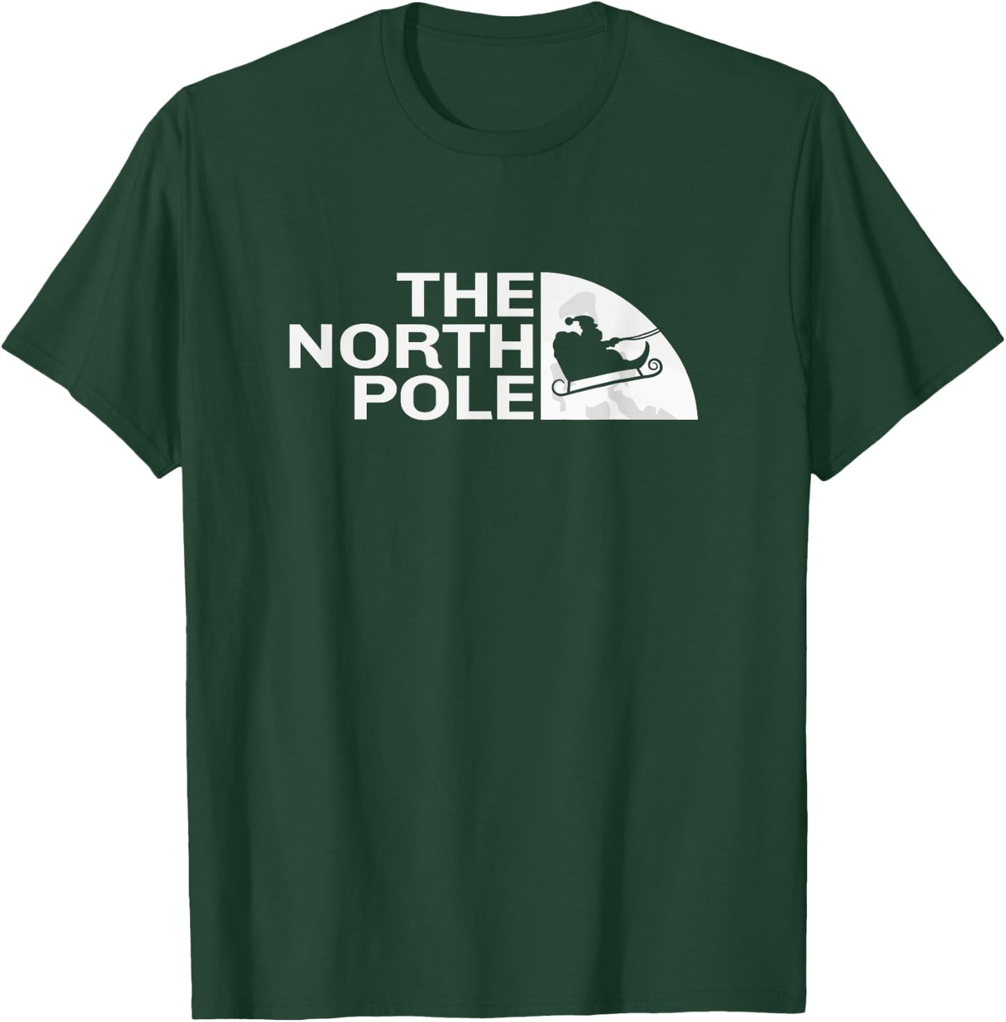 The North Pole. Christmas Jumper, Santa Sleighs by Moon Xmas T-Shirt - T-Shirt | Forest