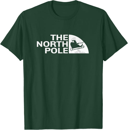 The North Pole. Christmas Jumper, Santa Sleighs by Moon Xmas T-Shirt - T-Shirt | Forest