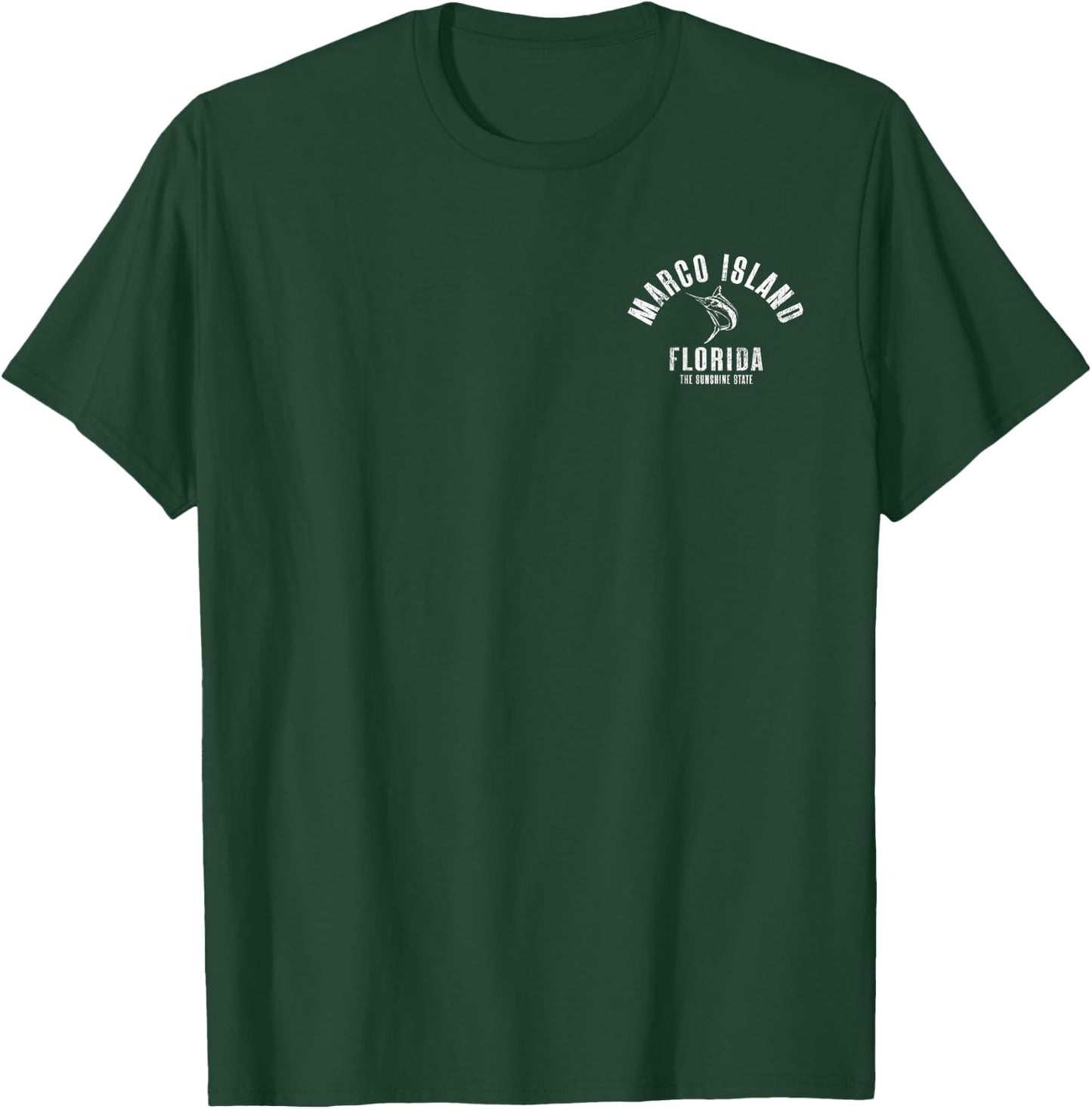 Marco Island Florida FL Retro Vintage Beach Front & Back Women T-Shirt - T-Shirt | Forest