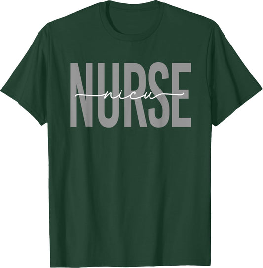 NICU Nurse ICU Neonatal Team Tiny Humans For T-Shirt - T-Shirt | Forest