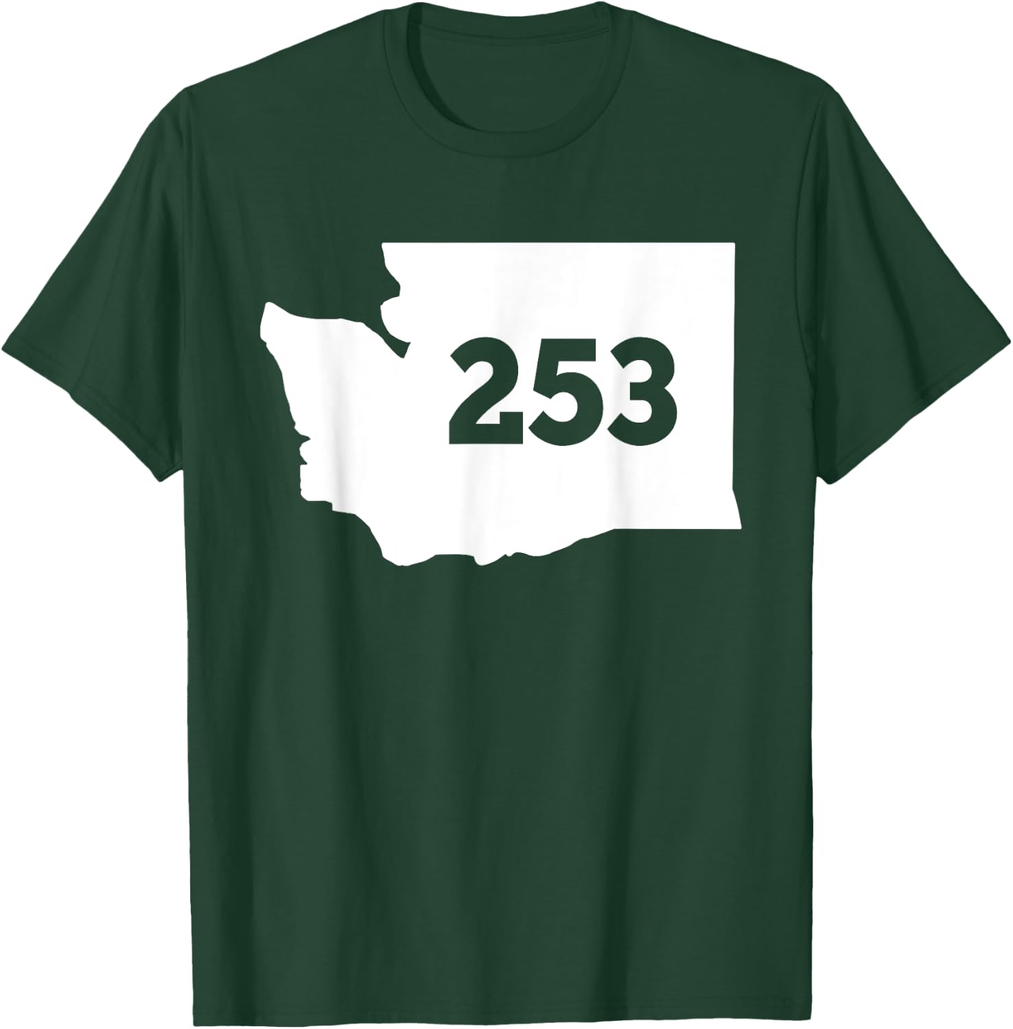 Washington 253 Area Code T-Shirt - T-Shirt | Forest