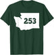 Washington 253 Area Code T-Shirt - T-Shirt | Forest
