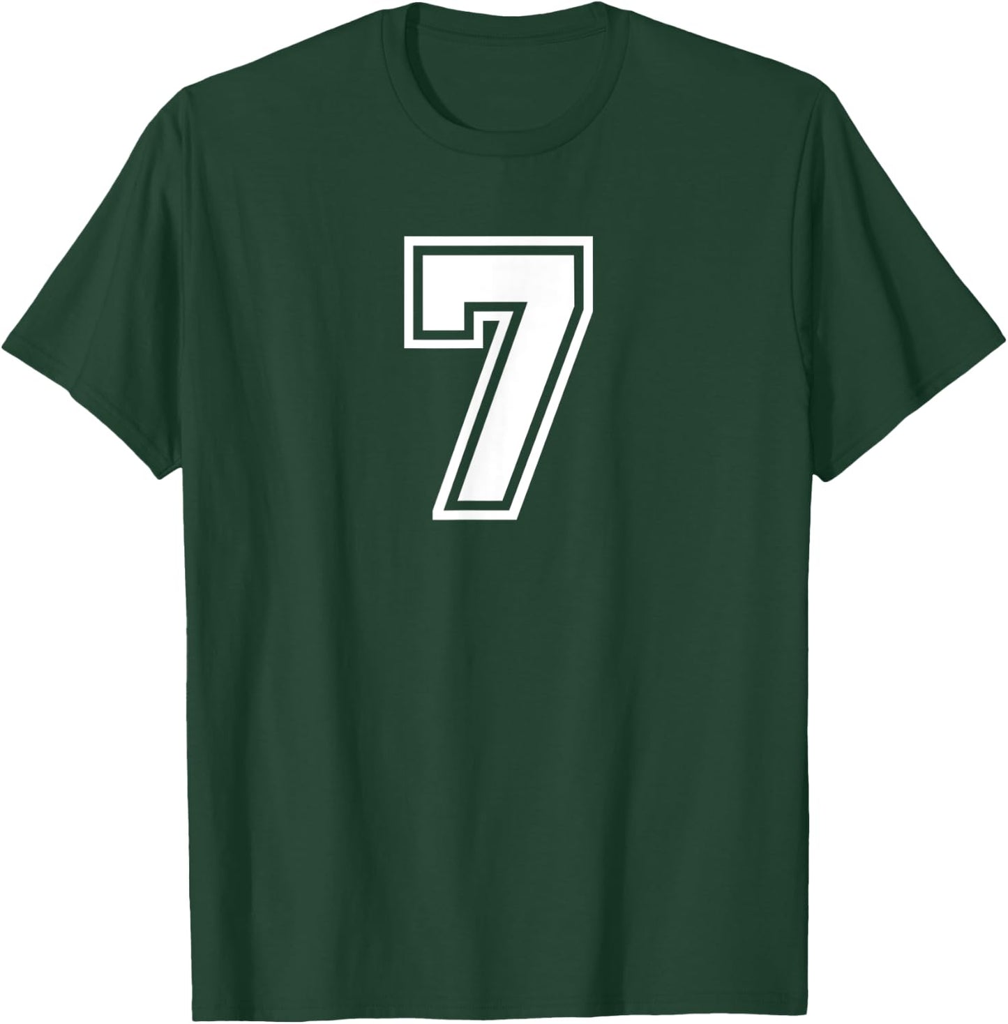 Number #7 Seven Sports Jersey Lucky Favorite Number T-Shirt - T-Shirt | Forest
