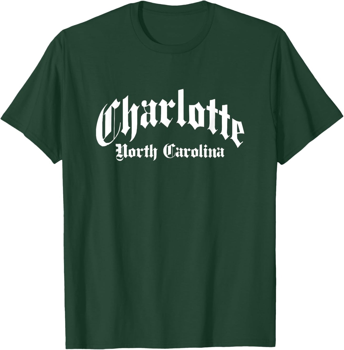 Charlotte - NC - Gothic / Old School Design - Classic T-Shirt - T-Shirt | Forest