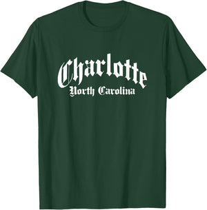 Charlotte - NC - Gothic / Old School Design - Classic T-Shirt - T-Shirt | Forest