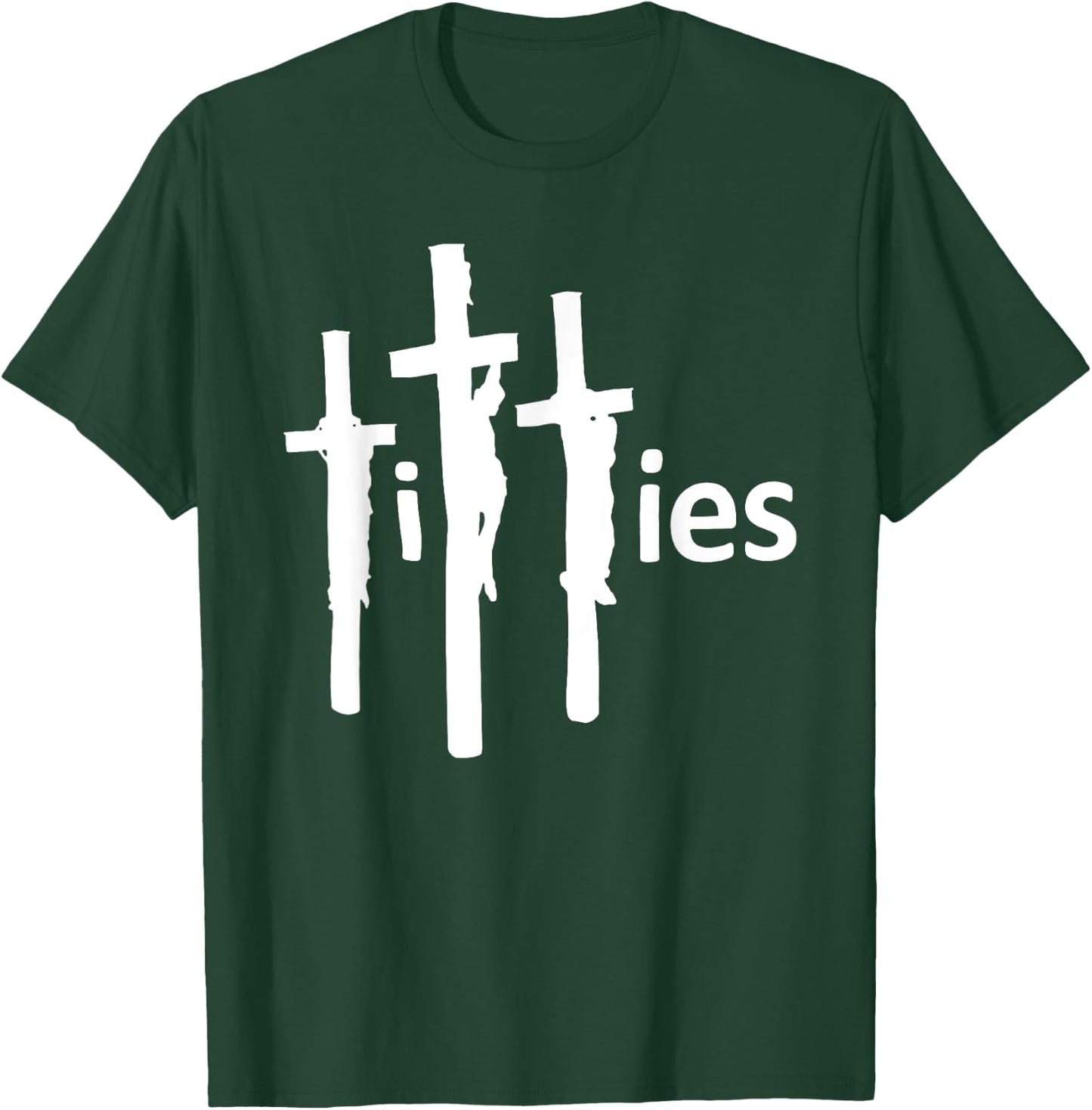Titties on the Cross, Funny Offensive, Funny Sarcastic Jesus T-Shirt - T-Shirt | Forest