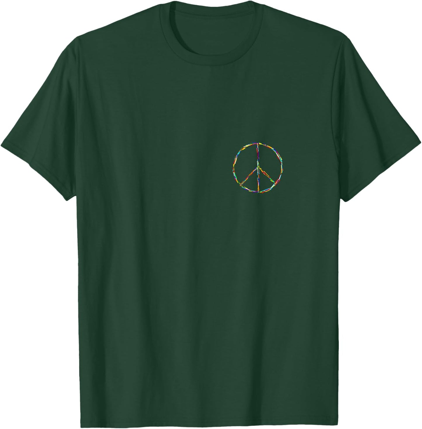 Colorful Peace Sign Small & Basic T-Shirt - T-Shirt | Forest