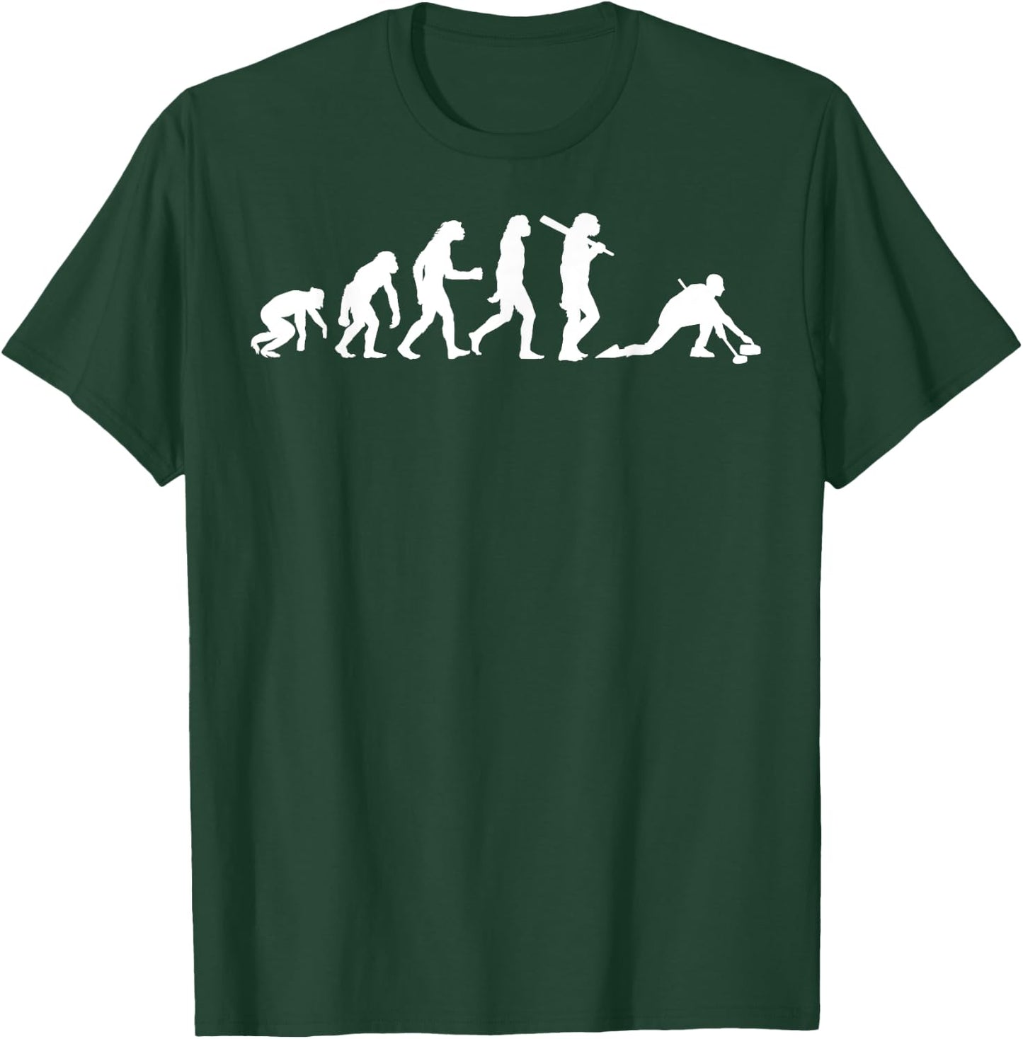 Funny Curling Gift Women Curling Team Stone Player T-Shirt - T-Shirt | Forest