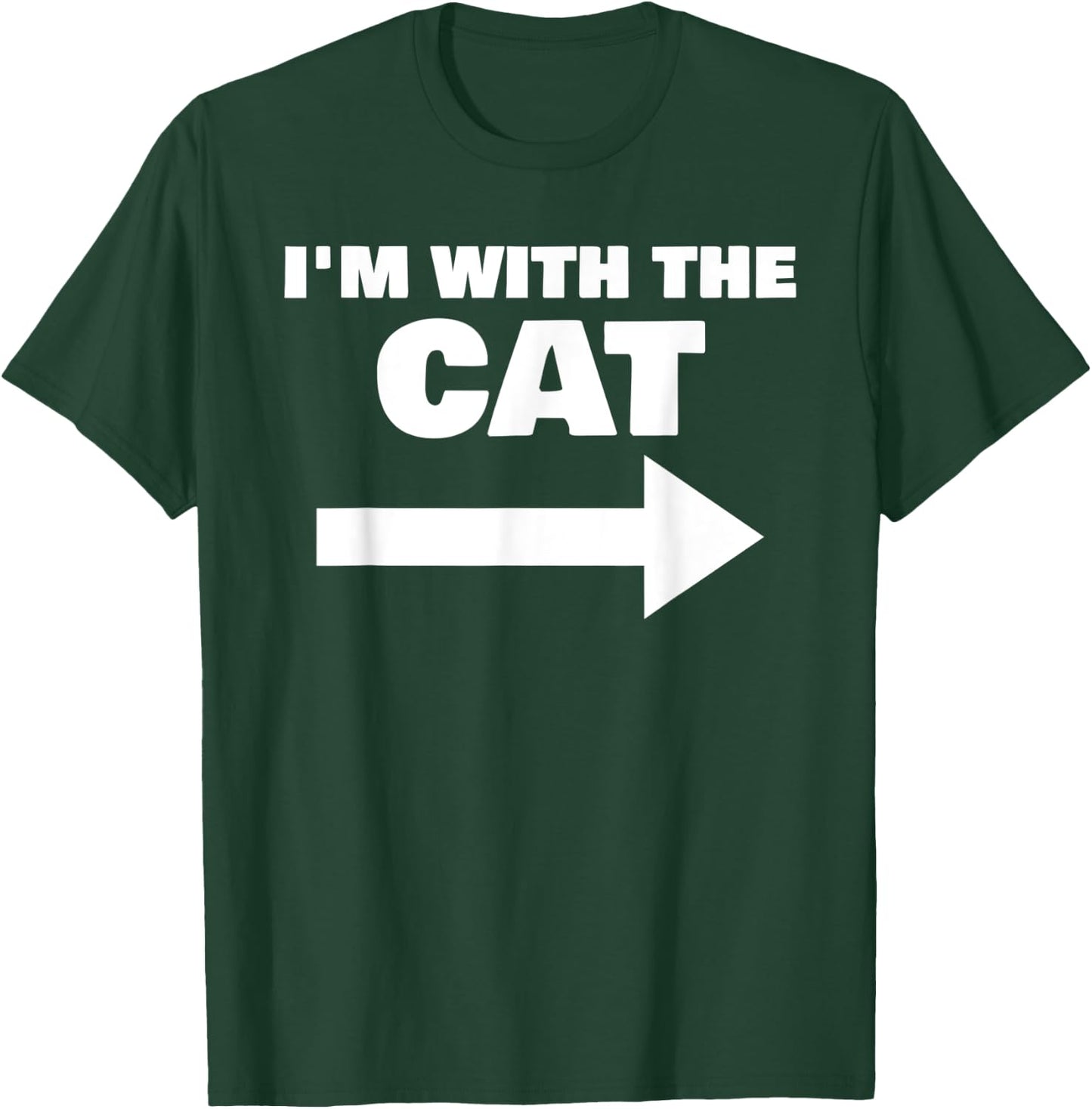 I'm With The Cat Funny Matching Halloween Couple Costume T-Shirt - T-Shirt | Forest