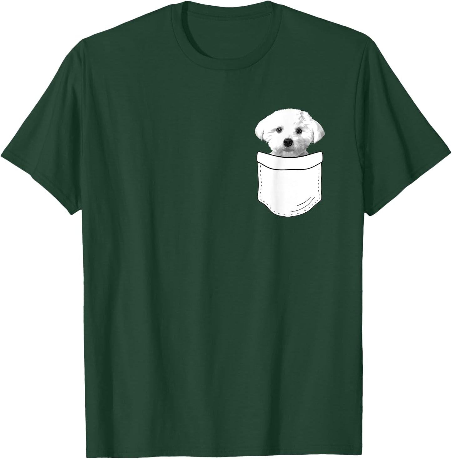 Cool Maltese Art Women Dog In A Pocket Dog Trainer T-Shirt - T-Shirt | Forest