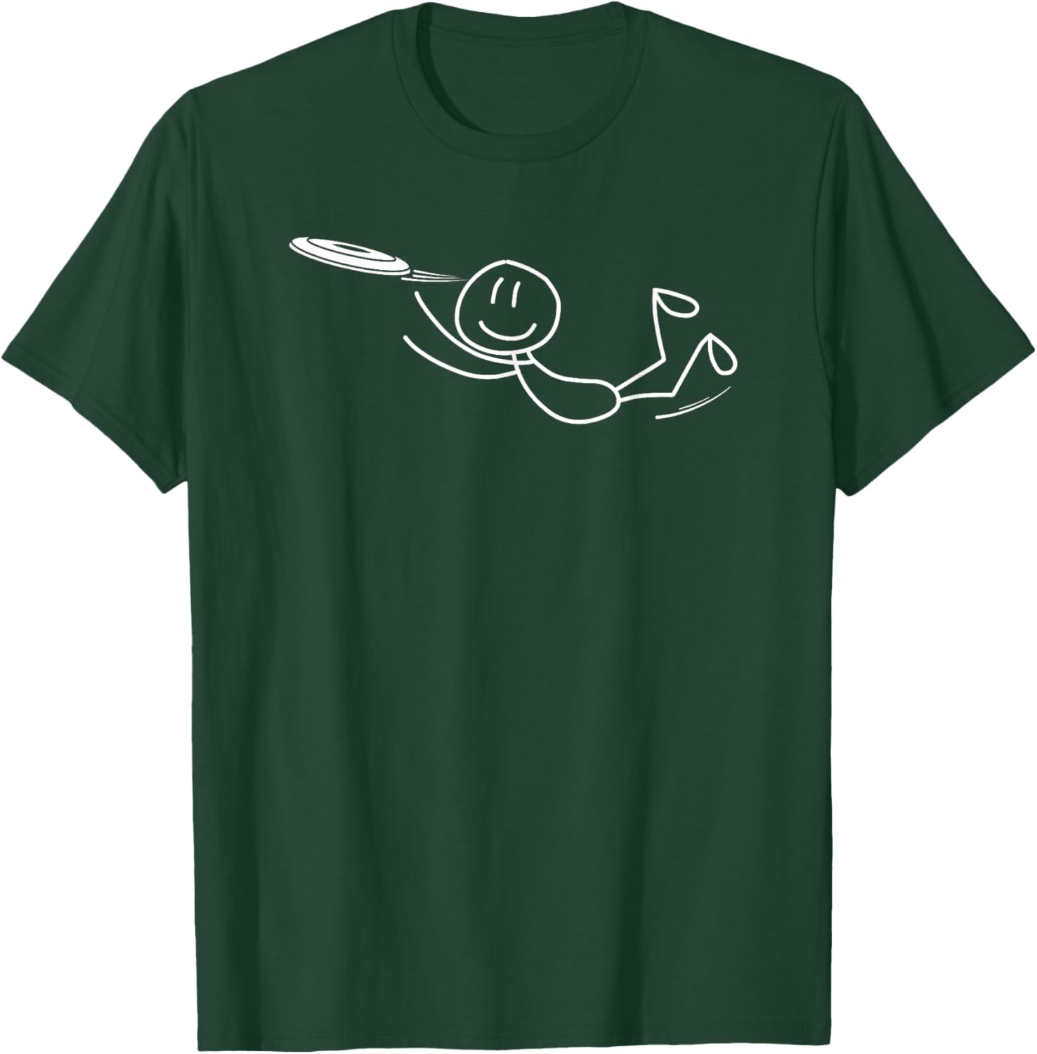 Frisbee Stickman Disc Golf Funny Ultimate Frisbee Game T-Shirt - T-Shirt | Forest