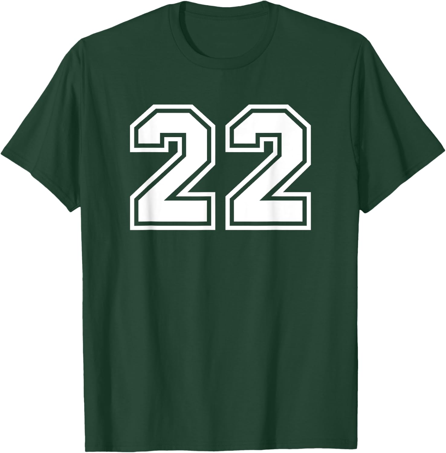Number #22 Sports Jersey Lucky Favorite Number T-Shirt - T-Shirt | Forest