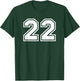 Number #22 Sports Jersey Lucky Favorite Number T-Shirt - T-Shirt | Forest