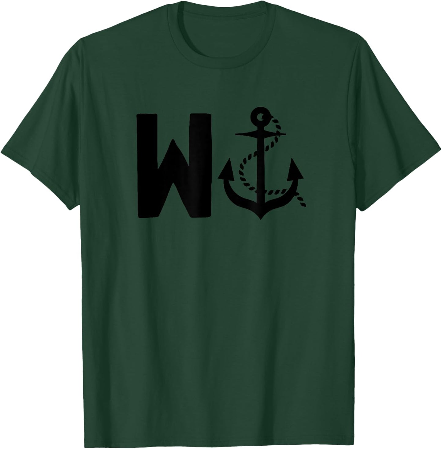 Sarcastic Saying W ANCHOR Funny Wanker Sailing Enthusiasts T-Shirt - T-Shirt | Forest
